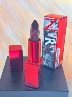 NARS Red Metallic Case with Deep Plum Bullet Lipstick